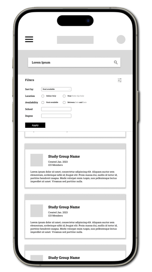 Groovr app low-fidelity home page with order confirmation banner