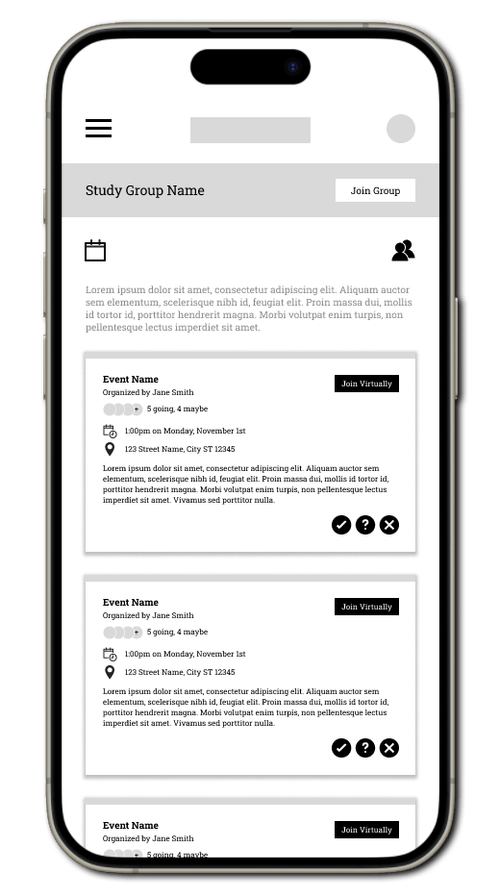 Groovr app low-fidelity album product details page