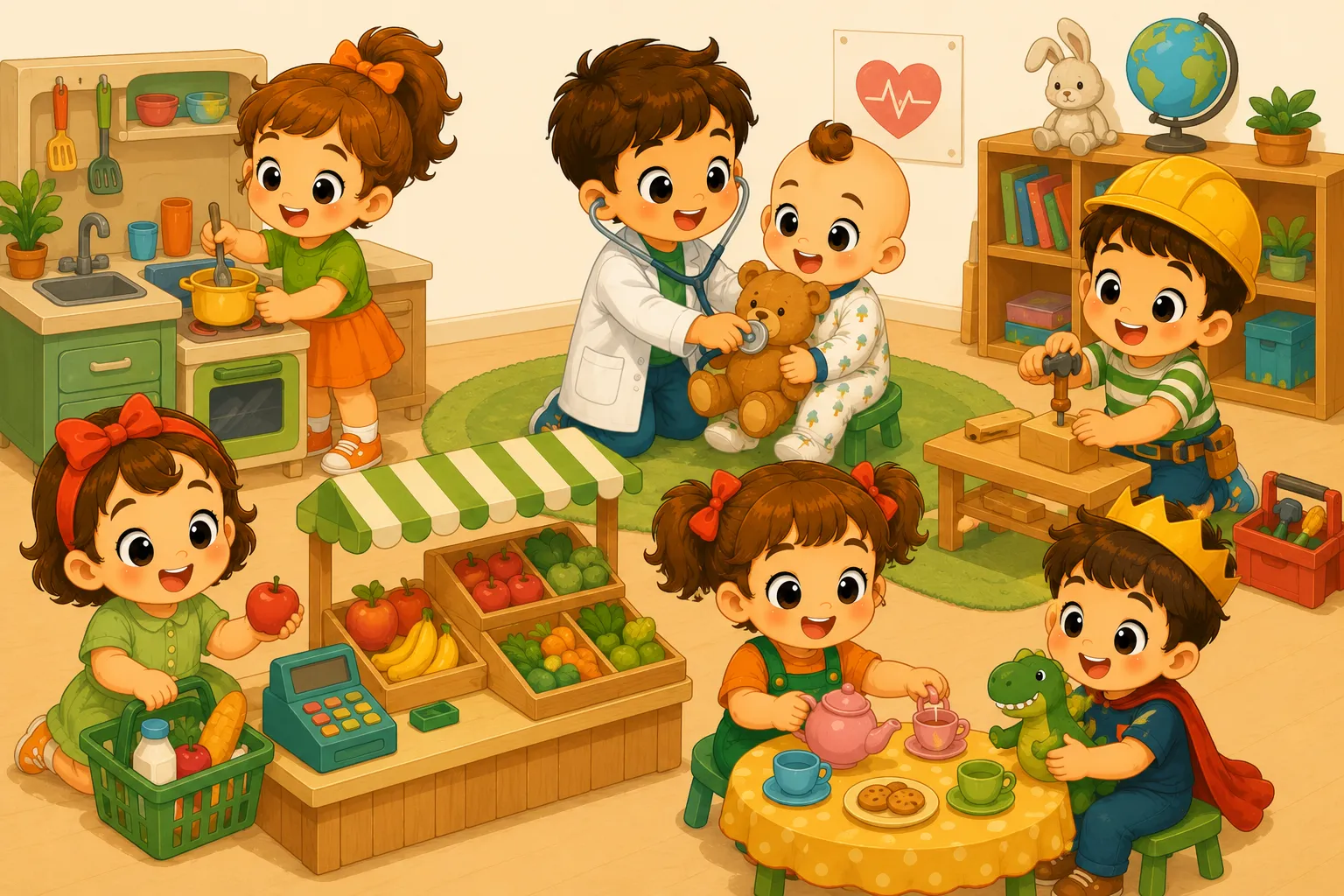 Children enjoying mealtime activities