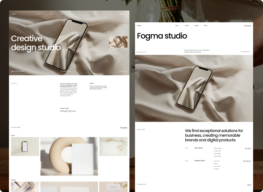 Fogma – Creative Design Studio Webflow Template