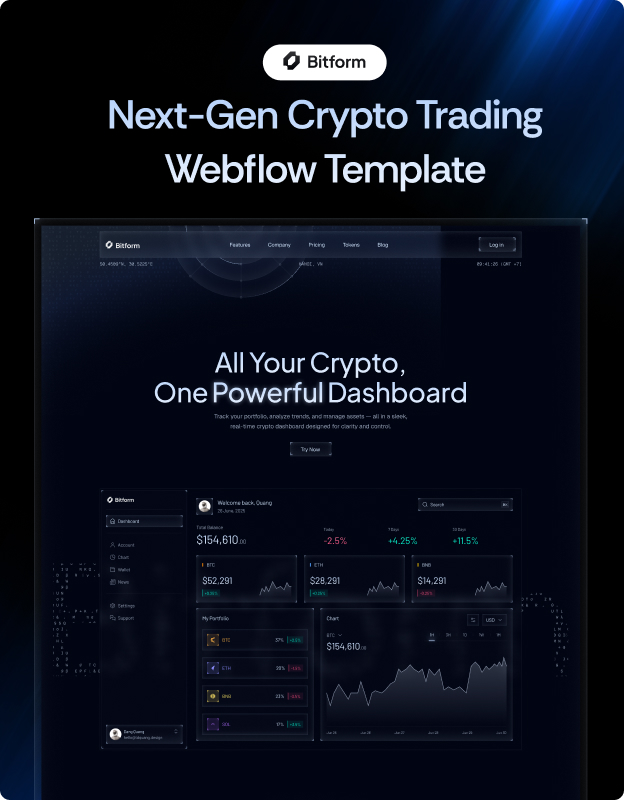 Bitform – Crypto Trading Webflow Template
