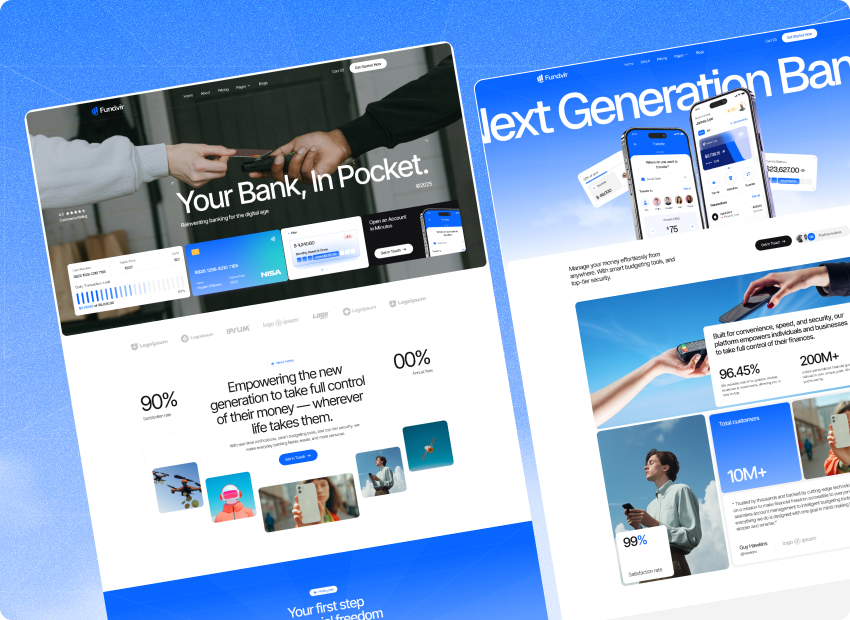 Fundvir – Digital Bank Webflow Template