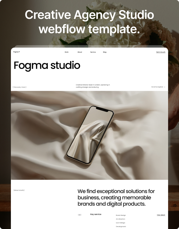 Fogma – Creative Design Studio Webflow Template