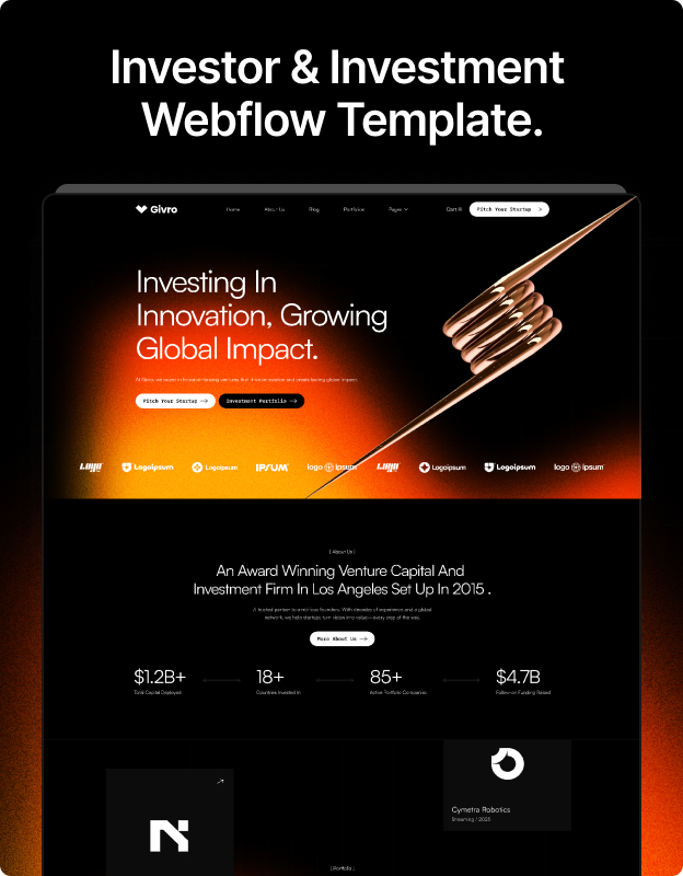 Givro – Investor Webflow Template