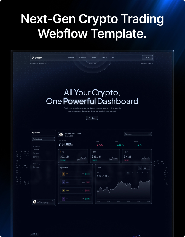 Bitform – Crypto Trading Webflow Template