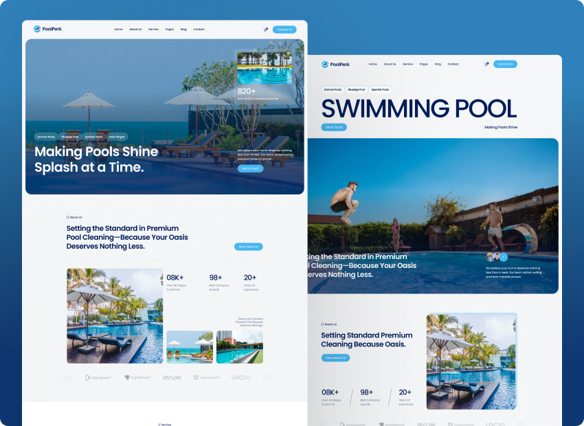 PoolPerk – Pool Service Webflow Template