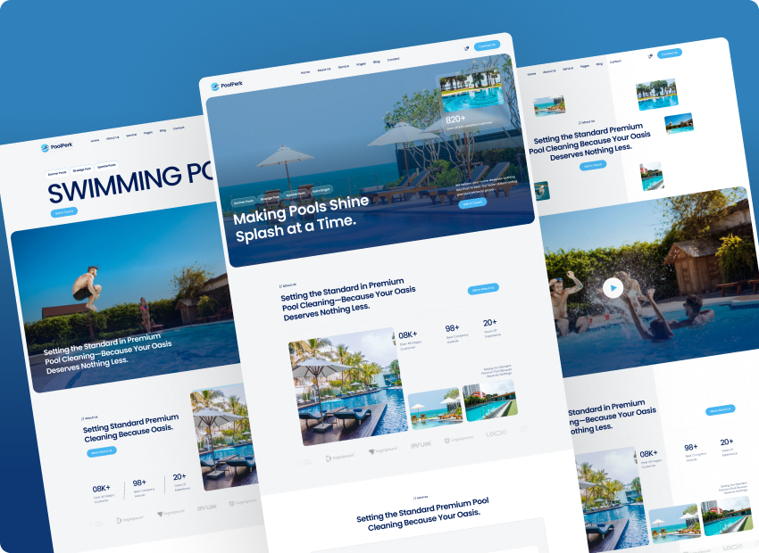 PoolPerk – Pool Service Webflow Template