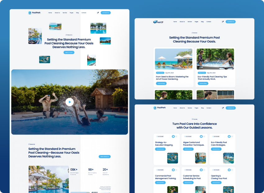 PoolPerk – Pool Service Webflow Template