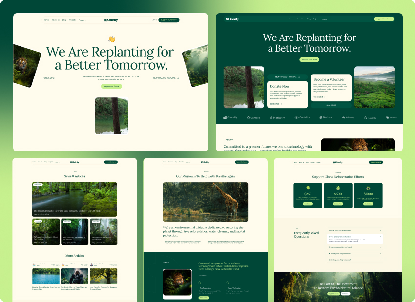 Zairity – Charitable Nonprofit Webflow Template
