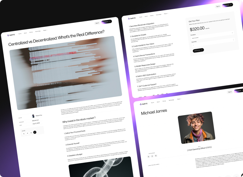 Defi FZ – Web 3 & Blockchain Webflow Template