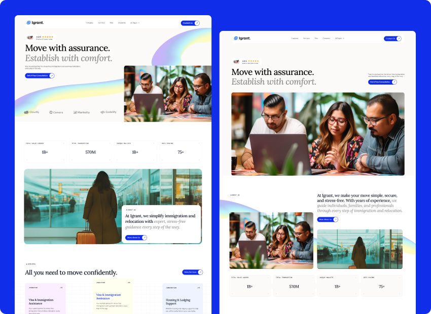 Igrant – Immigration & Relocation Consulting Agency Webflow Template