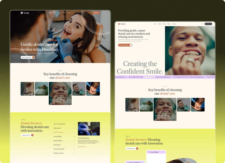 Crenter – Dental Medical Webflow Template