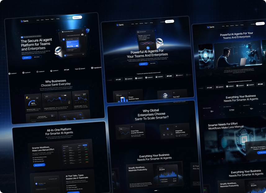 Santr - AI Agent Saas Webflow Template
