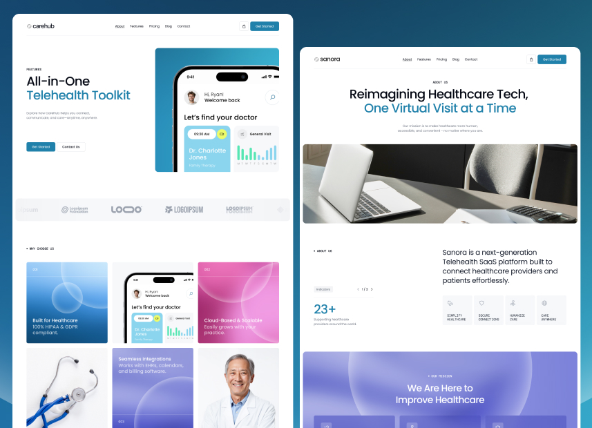 Sanoras – Healthcare Tech SaaS Webflow Template 