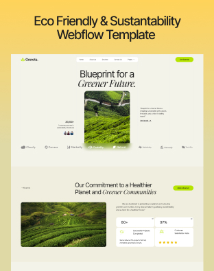 Grerots - Eco Friendly & Sustainability Webflow Template.