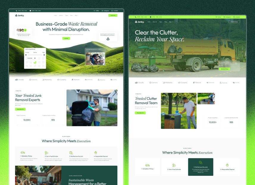 Janky - Junk Removal Service Webflow Template