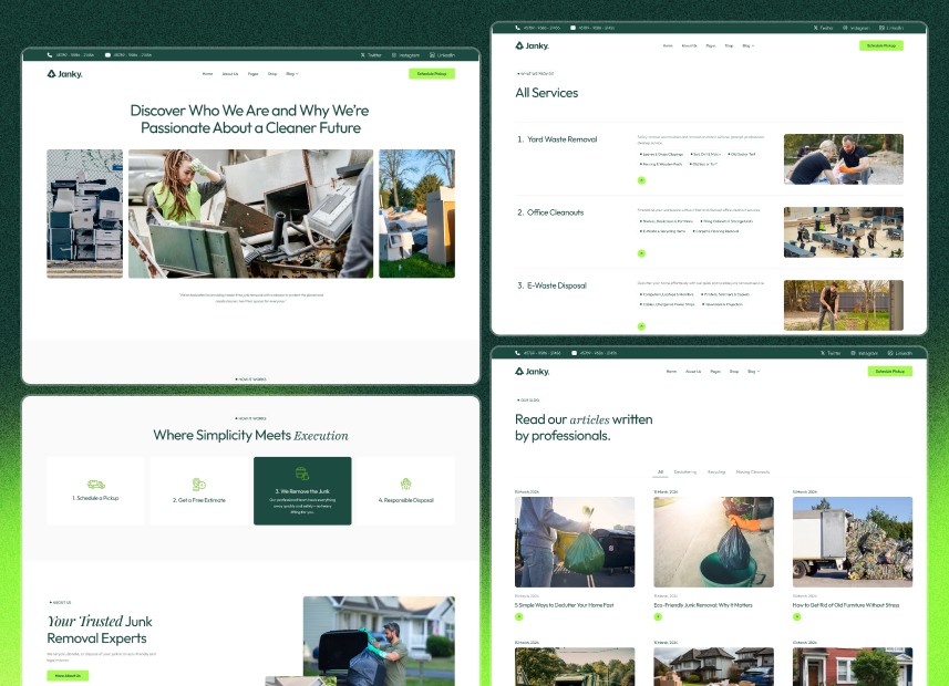 Janky - Junk Removal Service Webflow Template