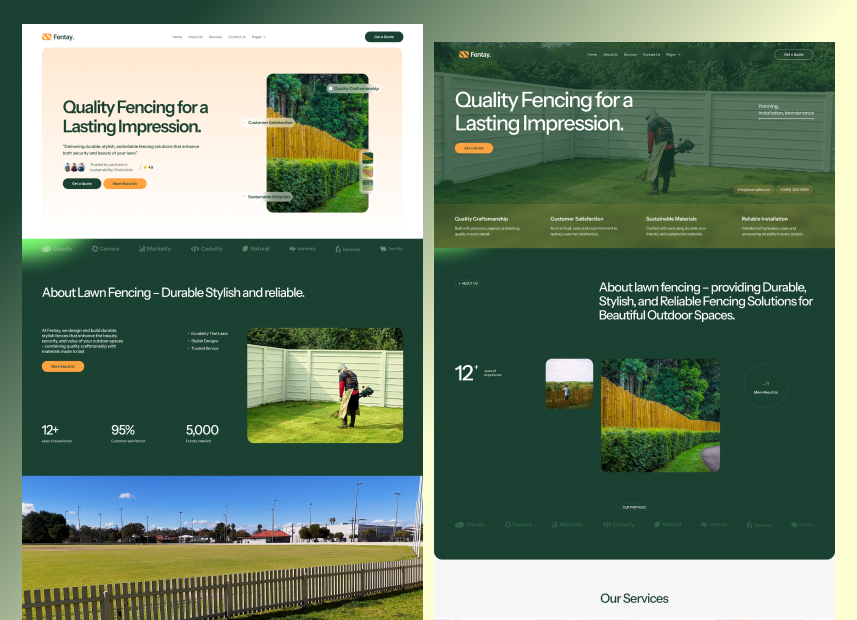 Fentay - Lawn Fencing Company Webflow Template.