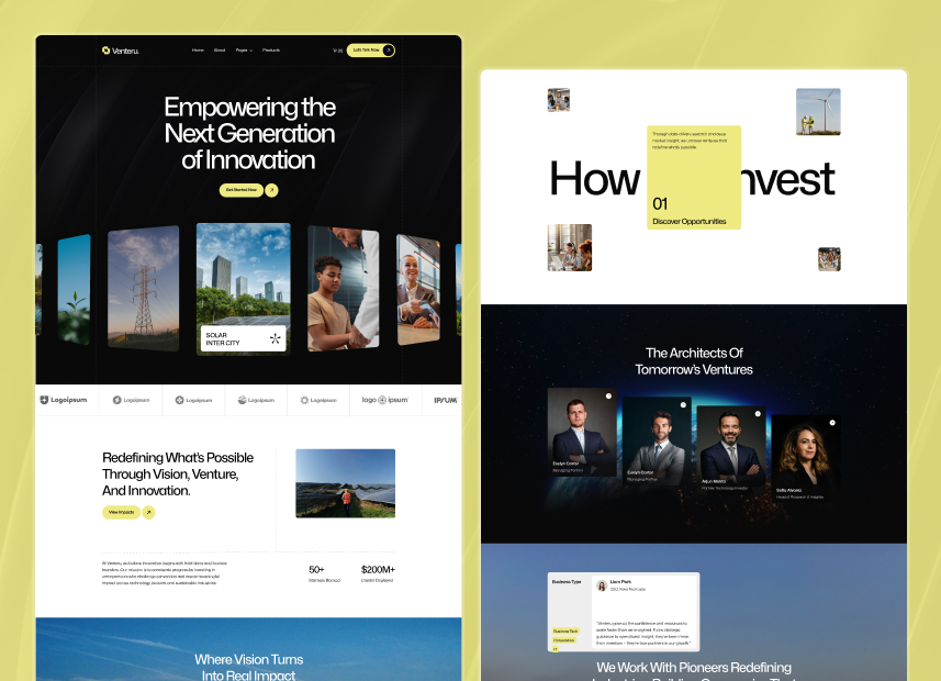 Venteru - Venture Capital Webflow Template.