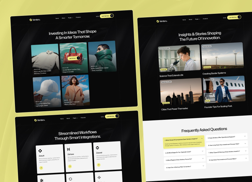 Venteru - Venture Capital Webflow Template.