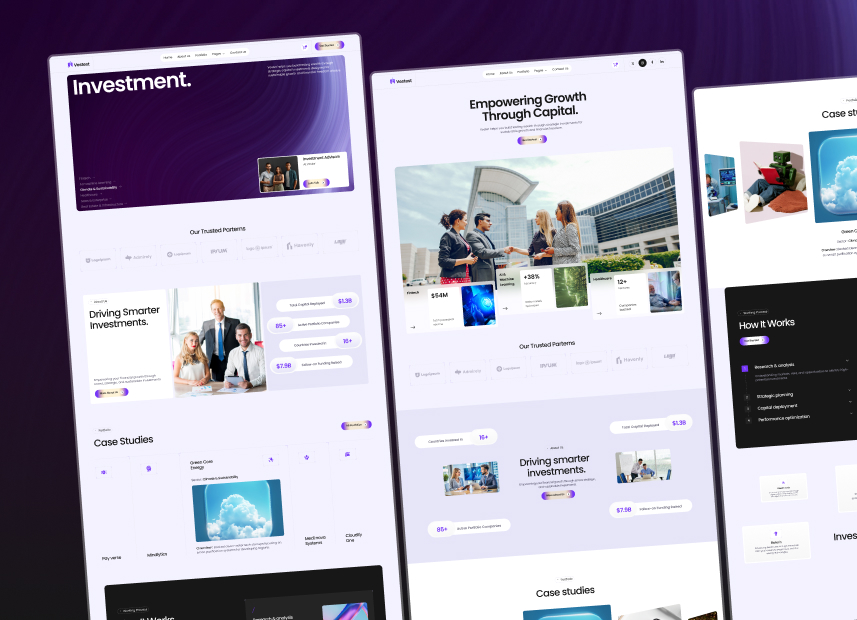 Vestest – Venture Capital Webflow Template.