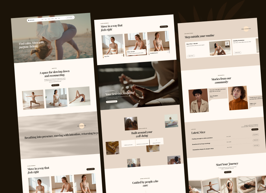 Shimma - Yoga, Pilates, & Wellness Studios Webflow Template.
