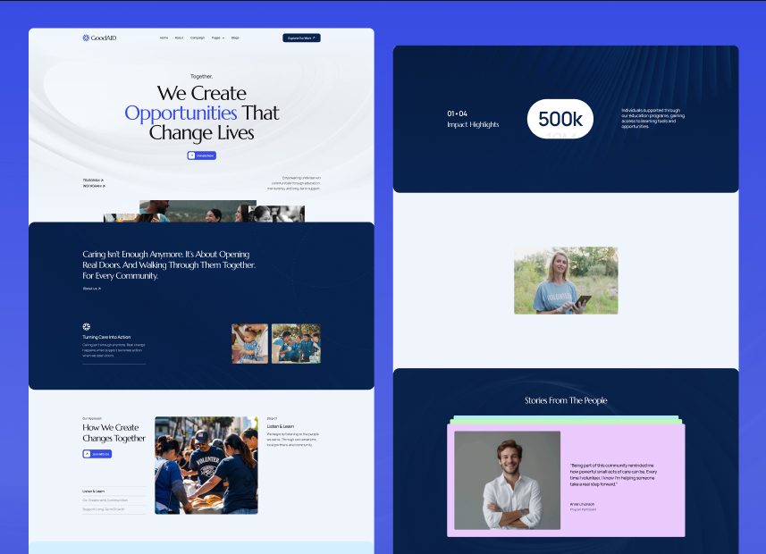 Goodaid - Charity & Fundraising Webflow Template.