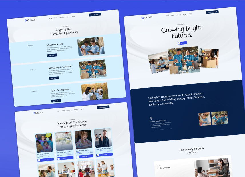 Goodaid - Charity & Fundraising Webflow Template.