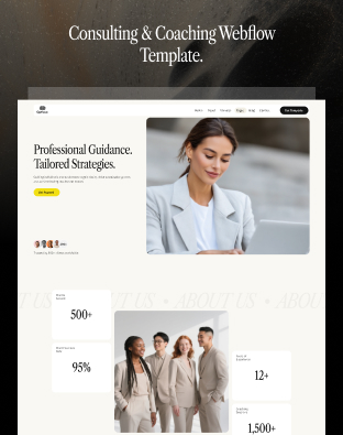 Optivue - Consulting & Coaching Webflow Template.