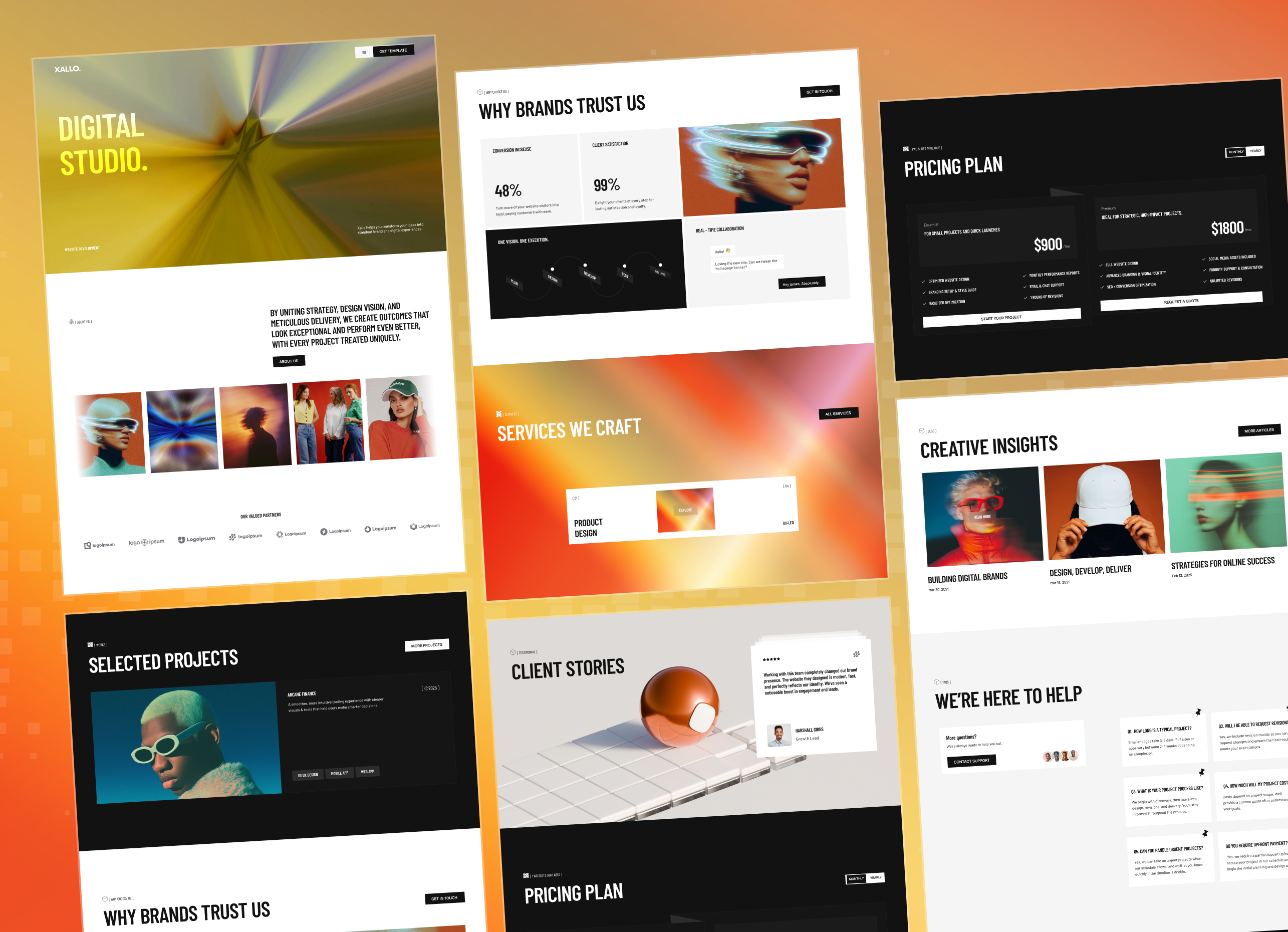 Xallo - Digital Creative Studio Webflow Template