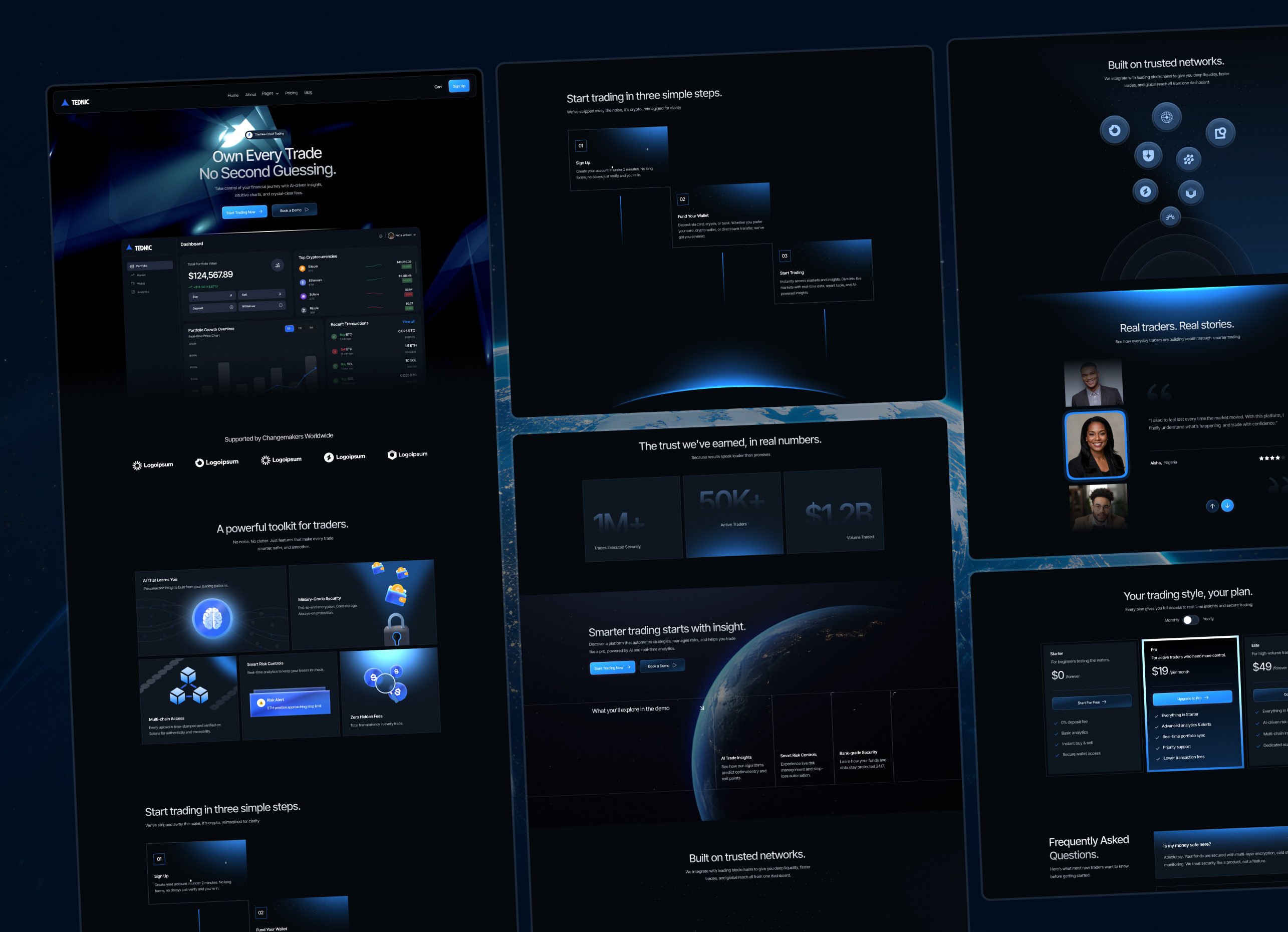Ternic - Crypto Trading Saas Webflow Template.