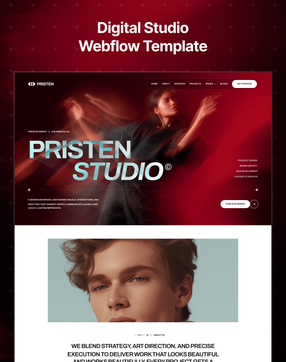 Pristen - Creative Digital Agency Webflow Template