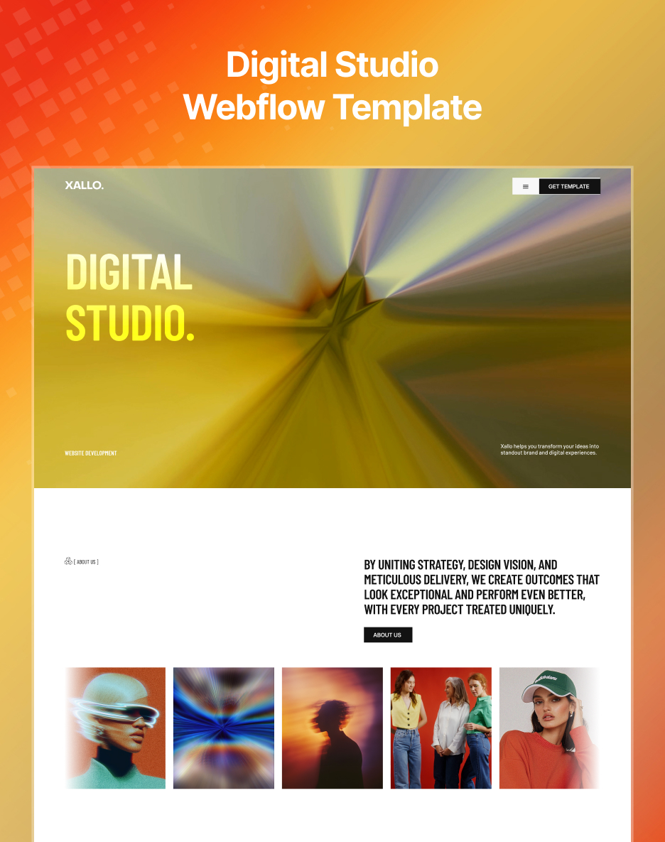 Xallo - Digital Creative Studio Webflow Template