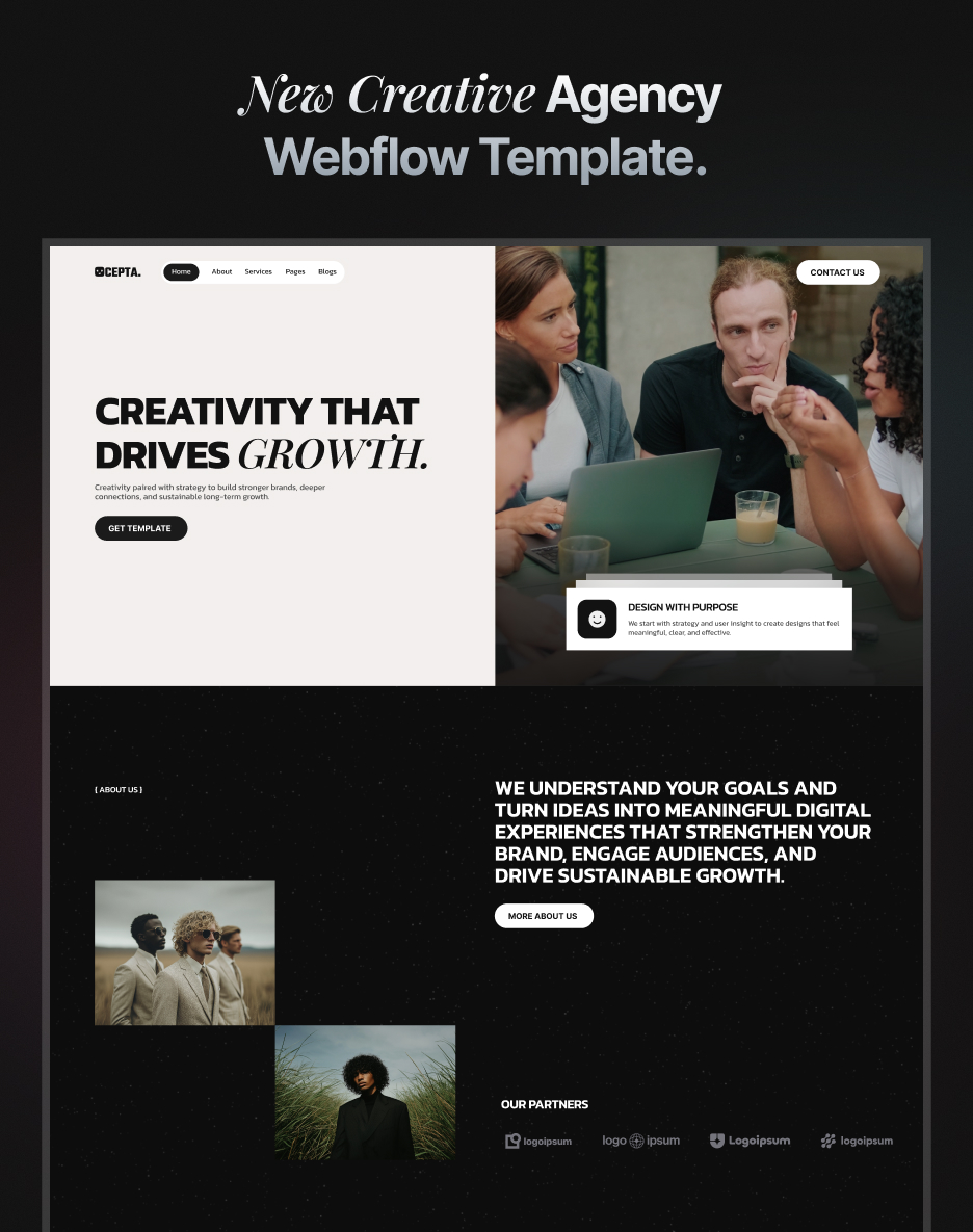 Cepta - Creative Digital Agency Webflow Template.