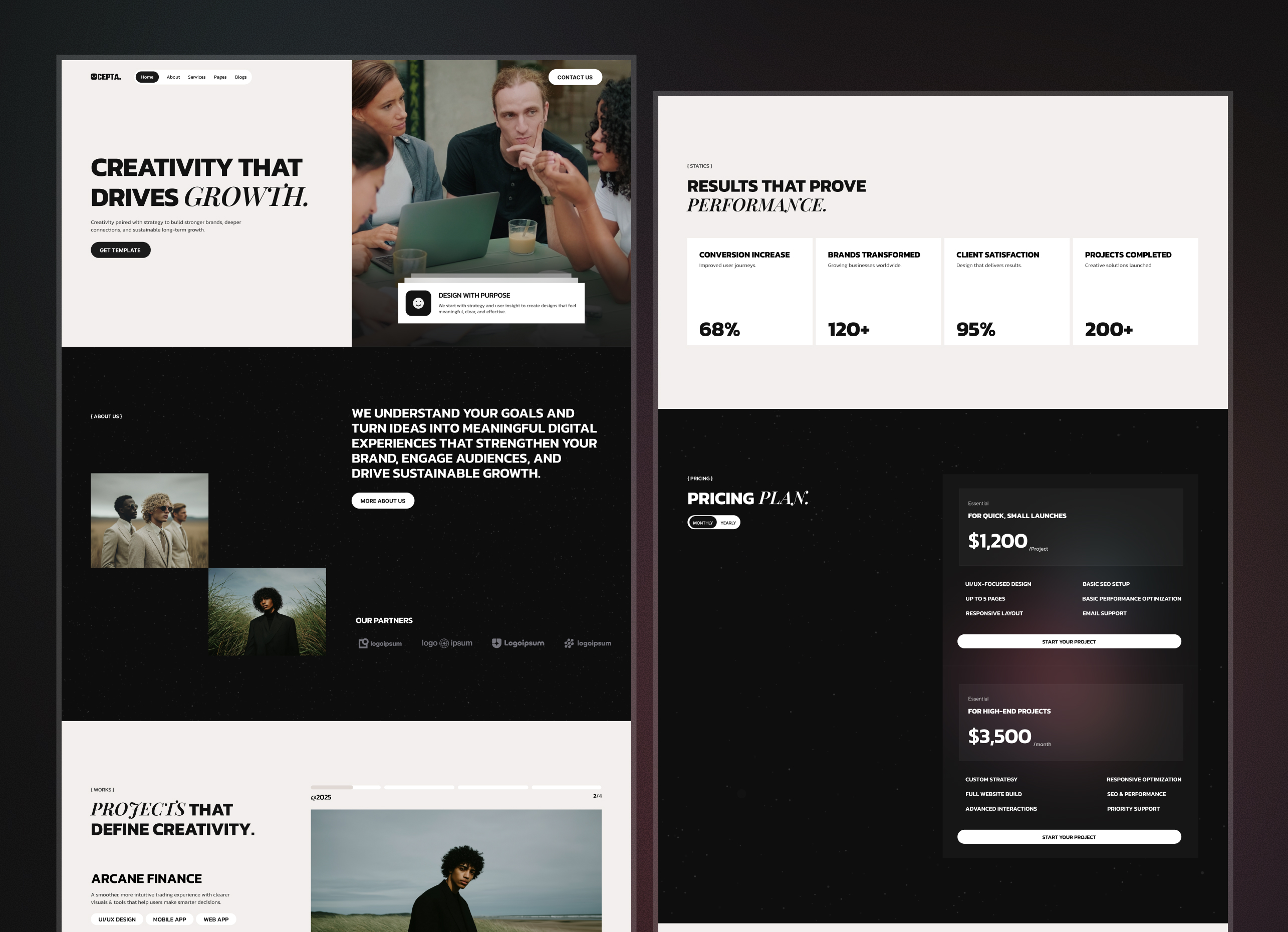 Cepta - Creative Digital Agency Webflow Template.