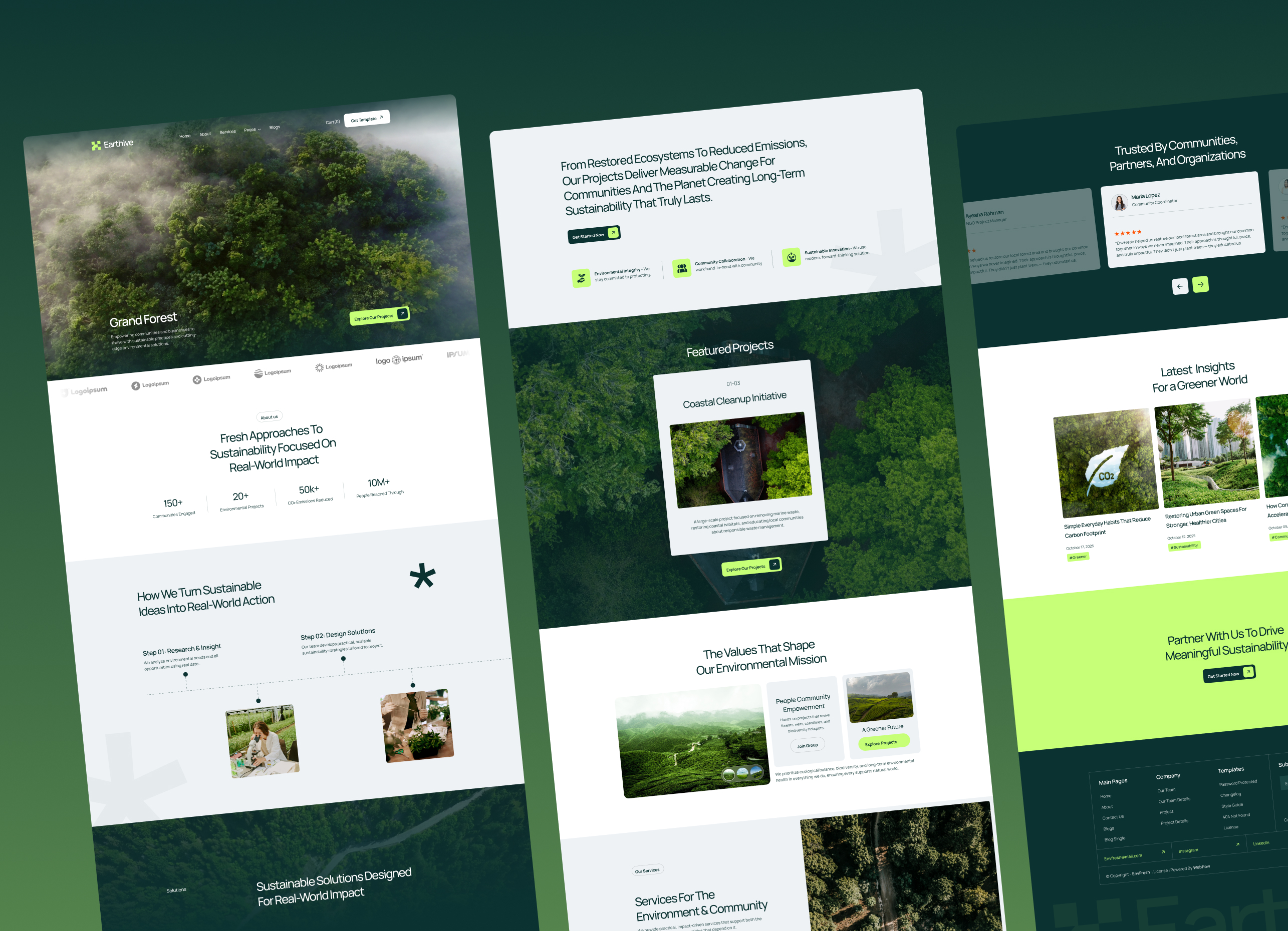 Earthive - Eco & Sustainability Webflow Template