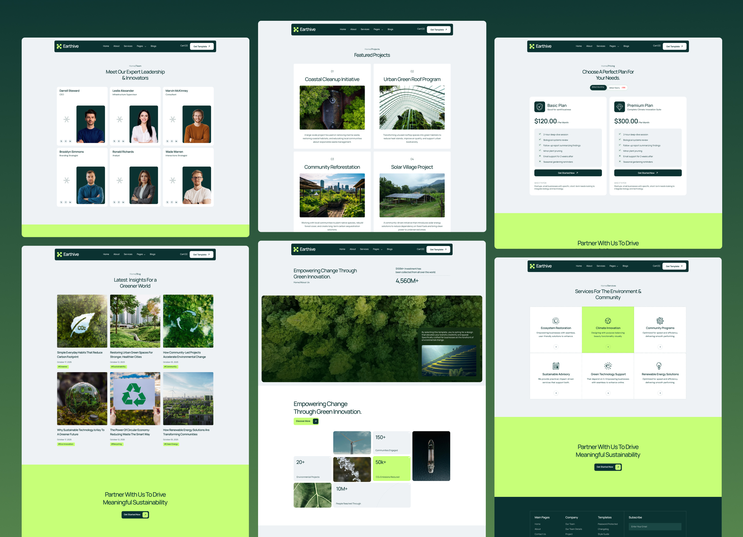 Earthive - Eco & Sustainability Webflow Template