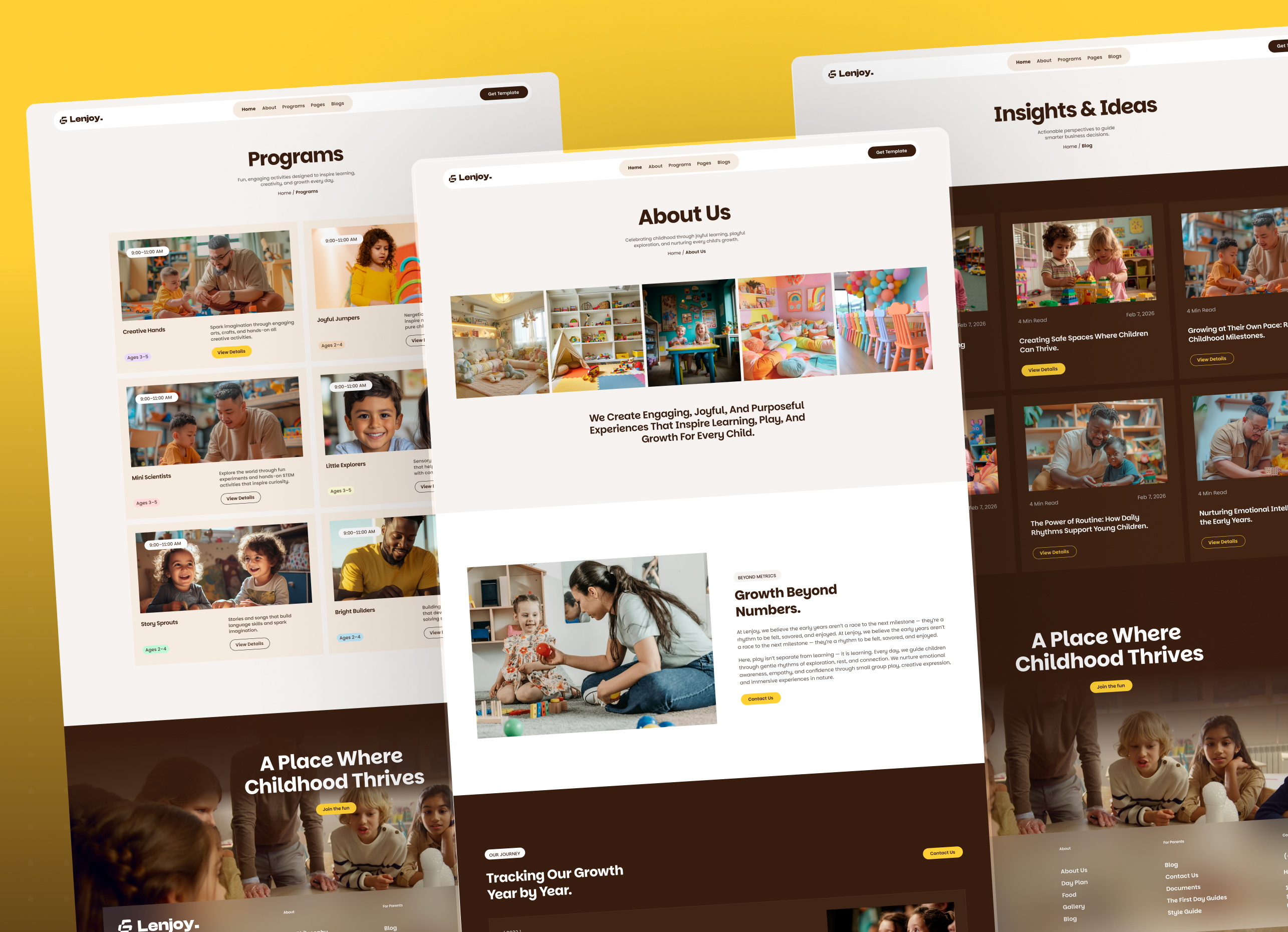 Lenjoy - Nurseries & Early Education Webflow Template.