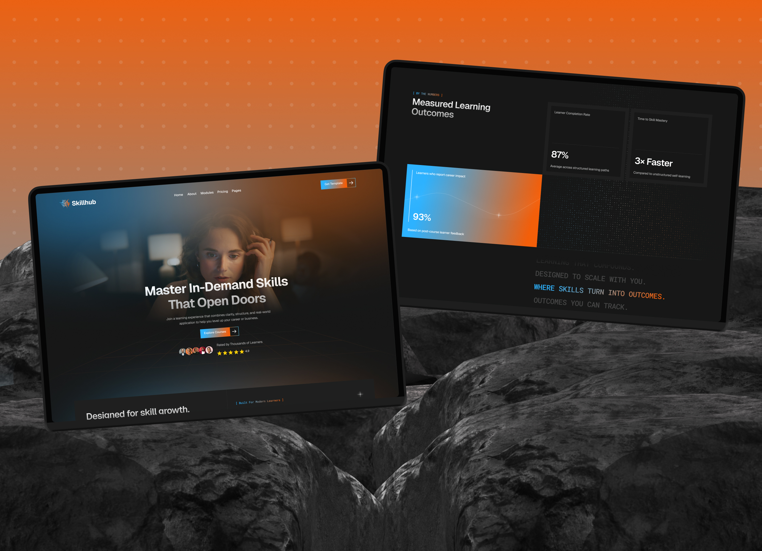 Skillcore - High-Converting VSL, Course, Webinar & Course Funnels Webflow Template.