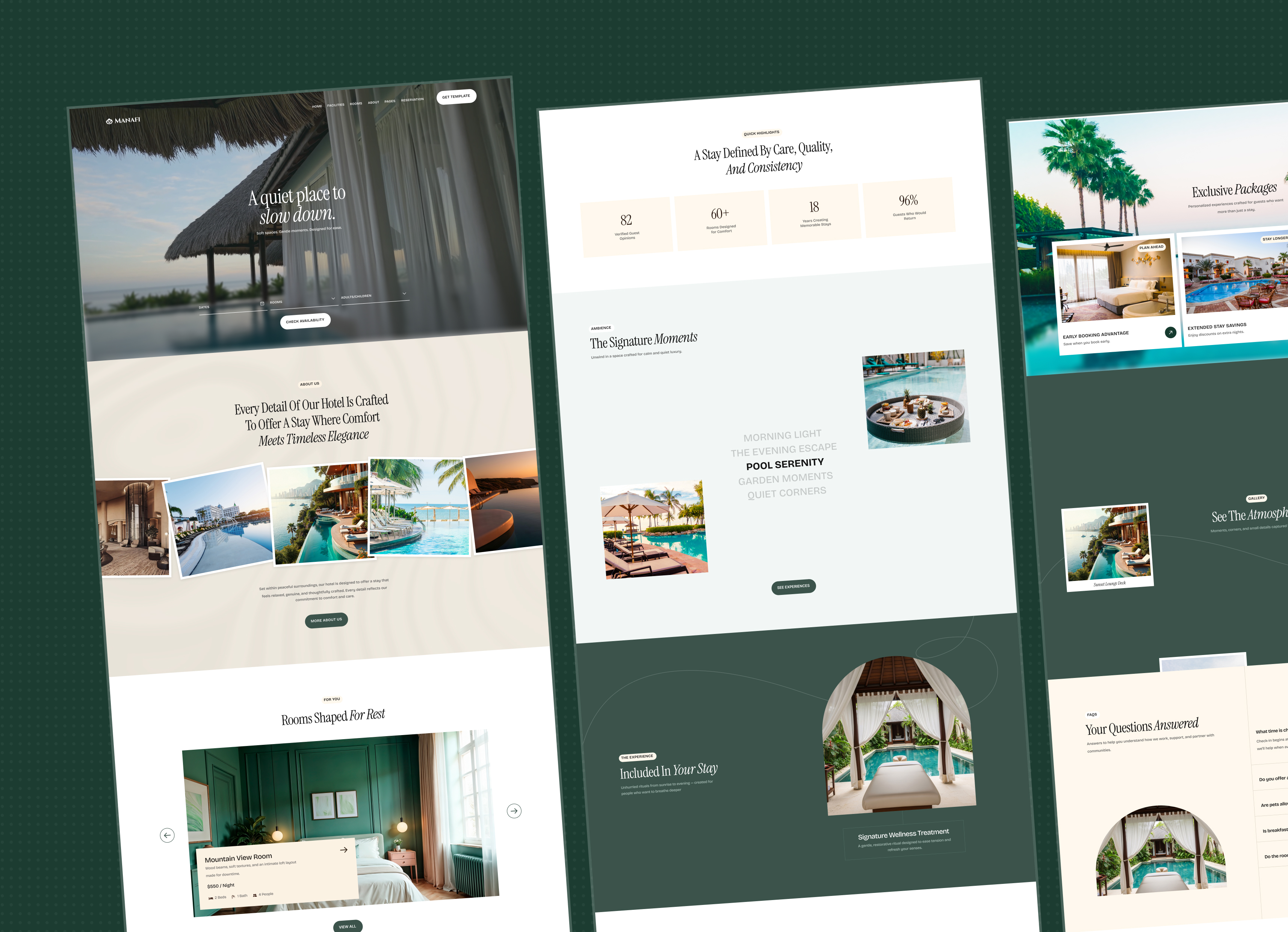 Manafi - Hotel & Lodging Webflow Template.
