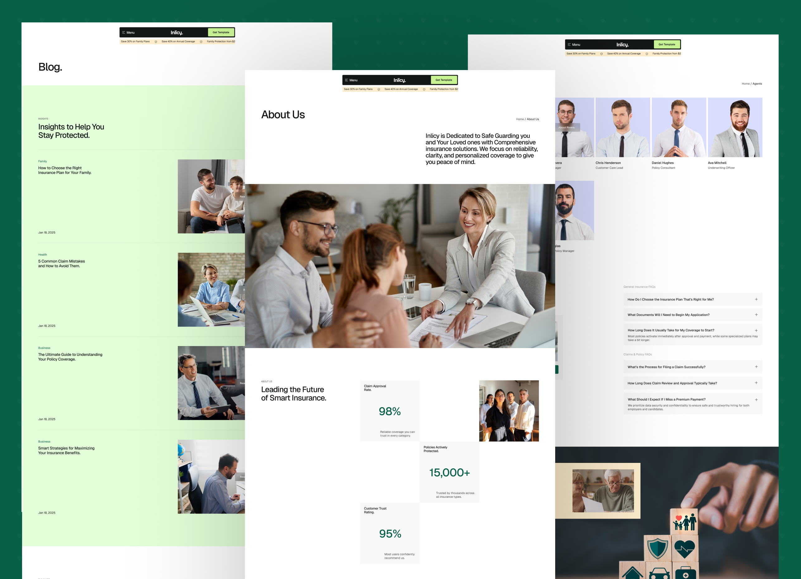 Inlicy - Insurance Company Webflow Template.