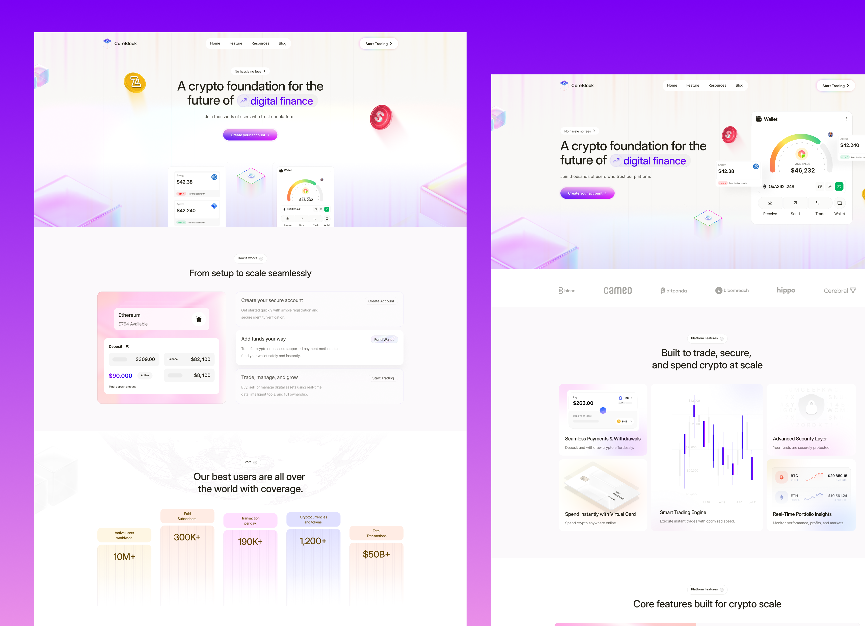 CoreBlock - Crypto Based Saas Webflow Template.