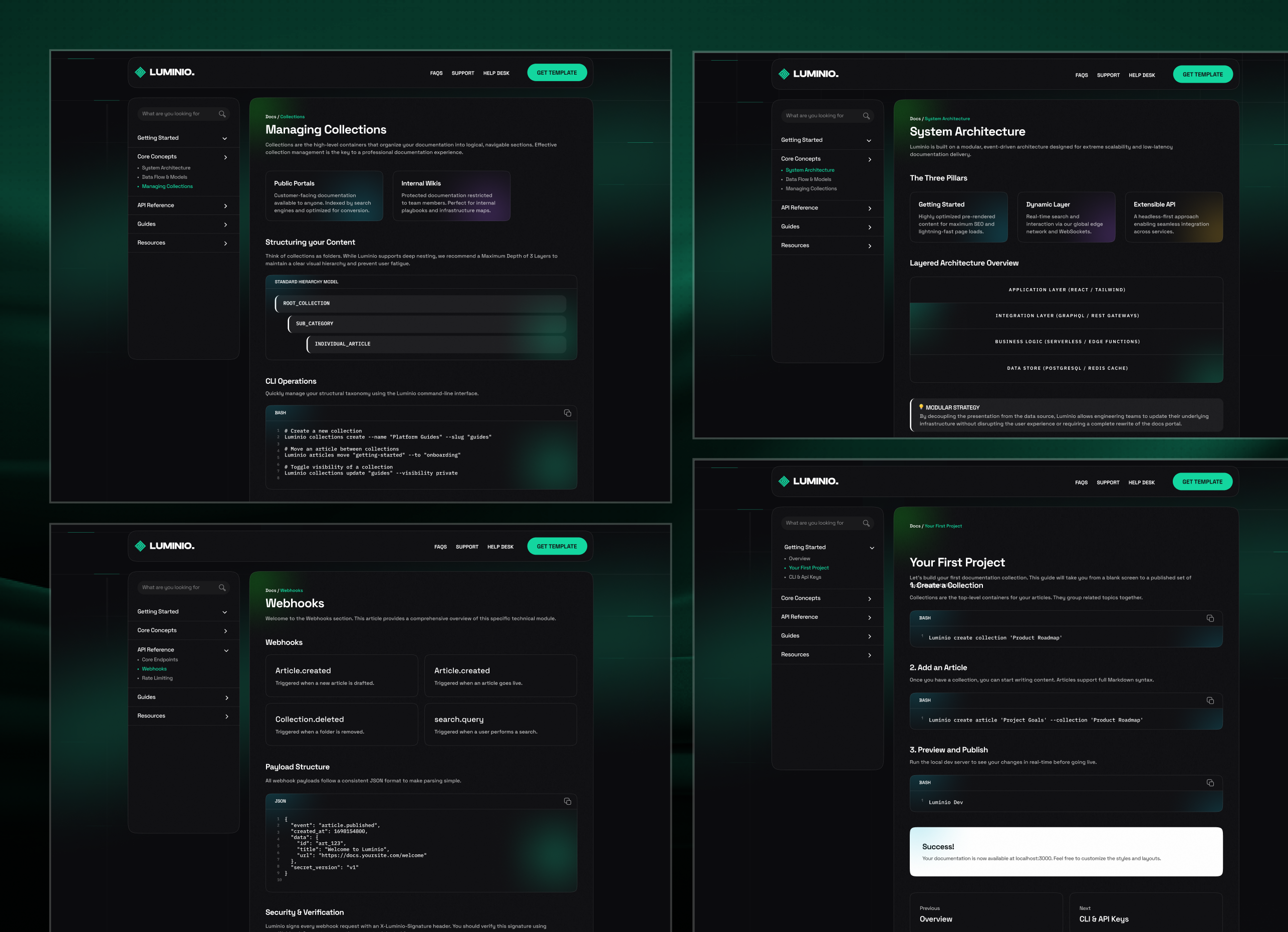 Luminio - Documentation & Knowledge Base Webflow Template.