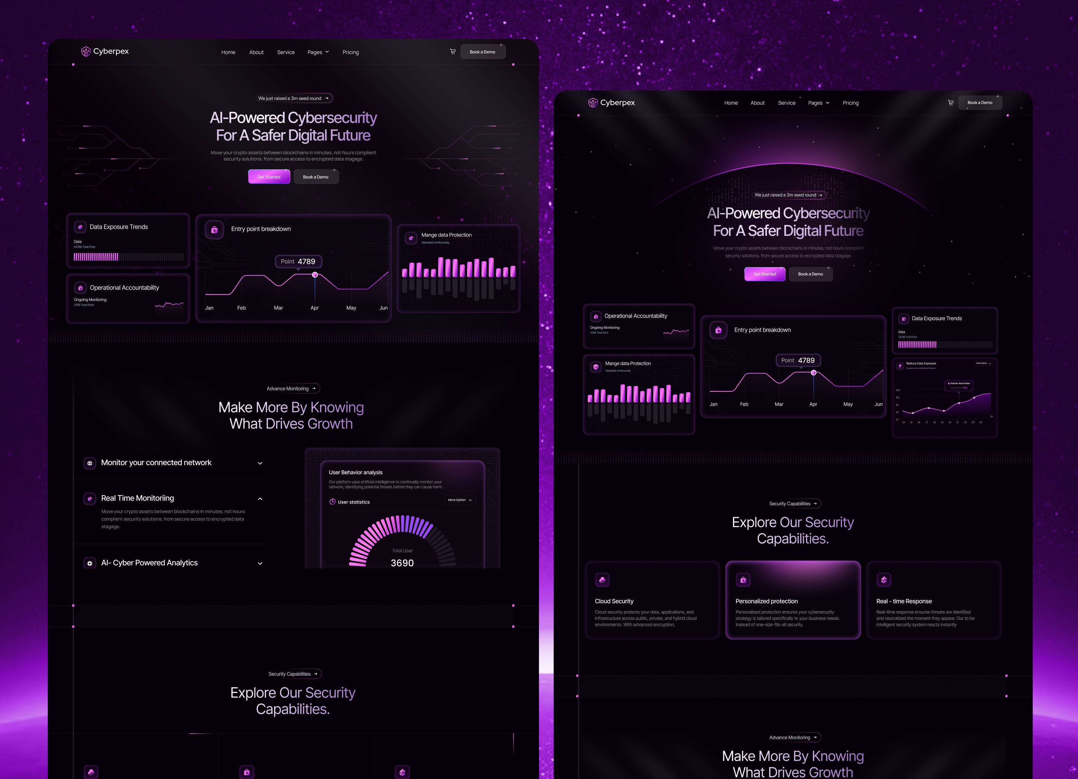 Cyberpex – AI Cybersecurity SaaS Webflow Template