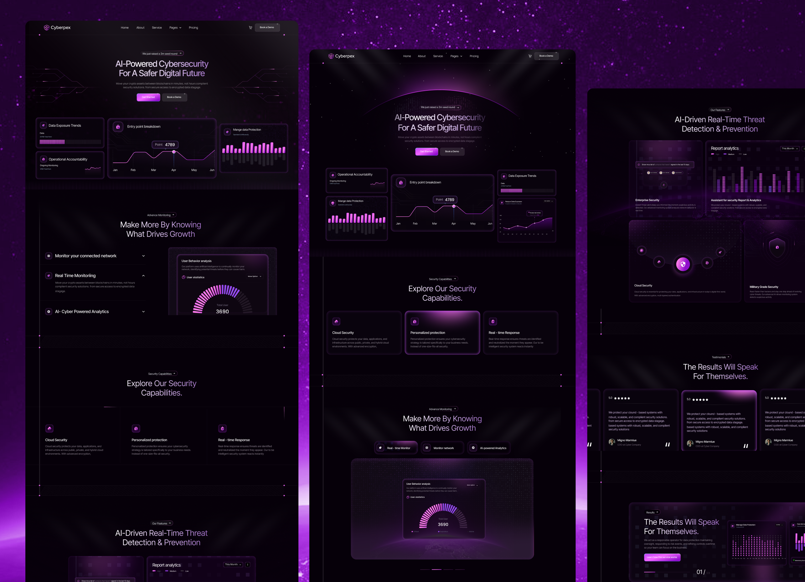 Cyberpex – AI Cybersecurity SaaS Webflow Template
