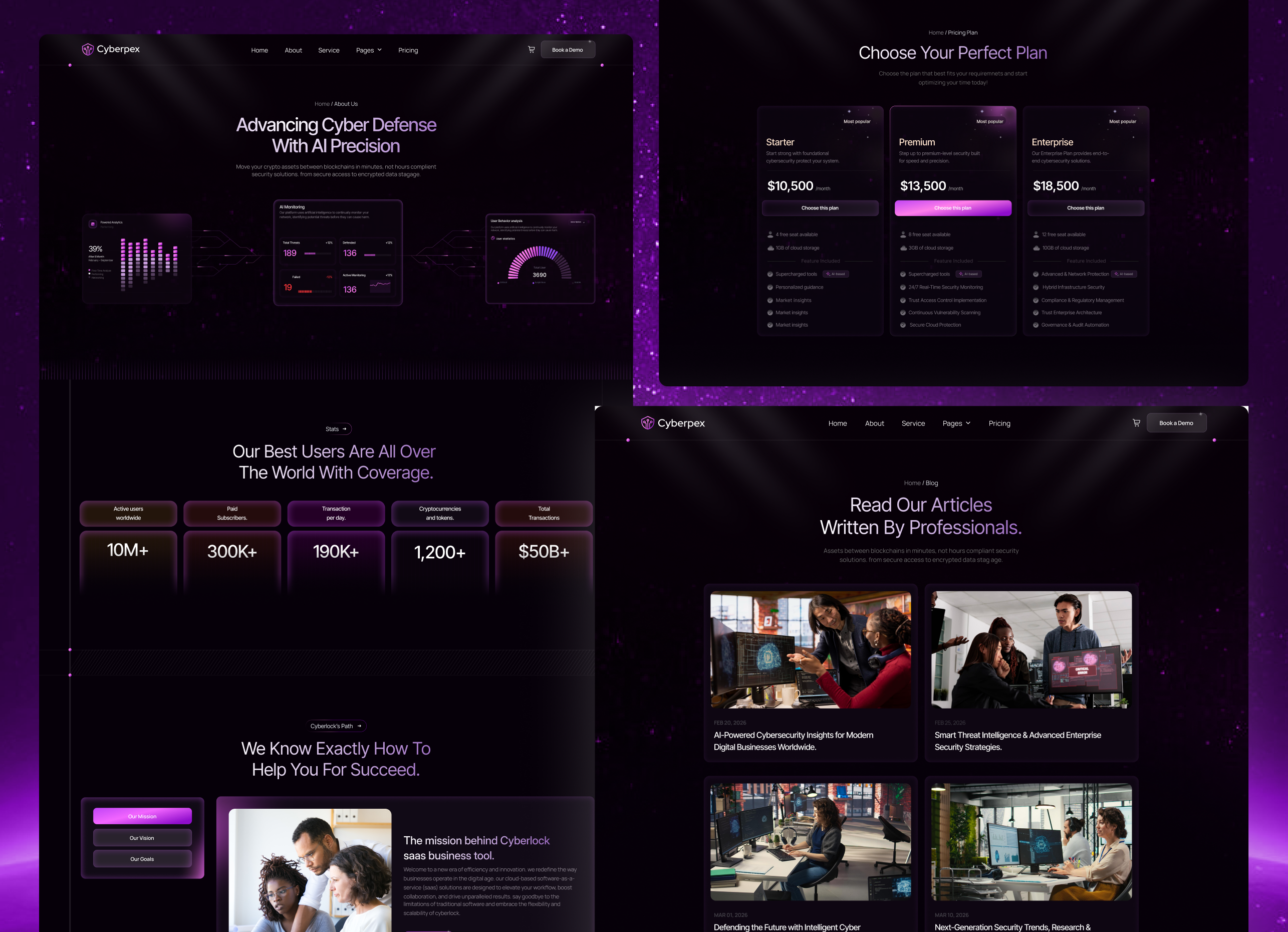 Cyberpex – AI Cybersecurity SaaS Webflow Template