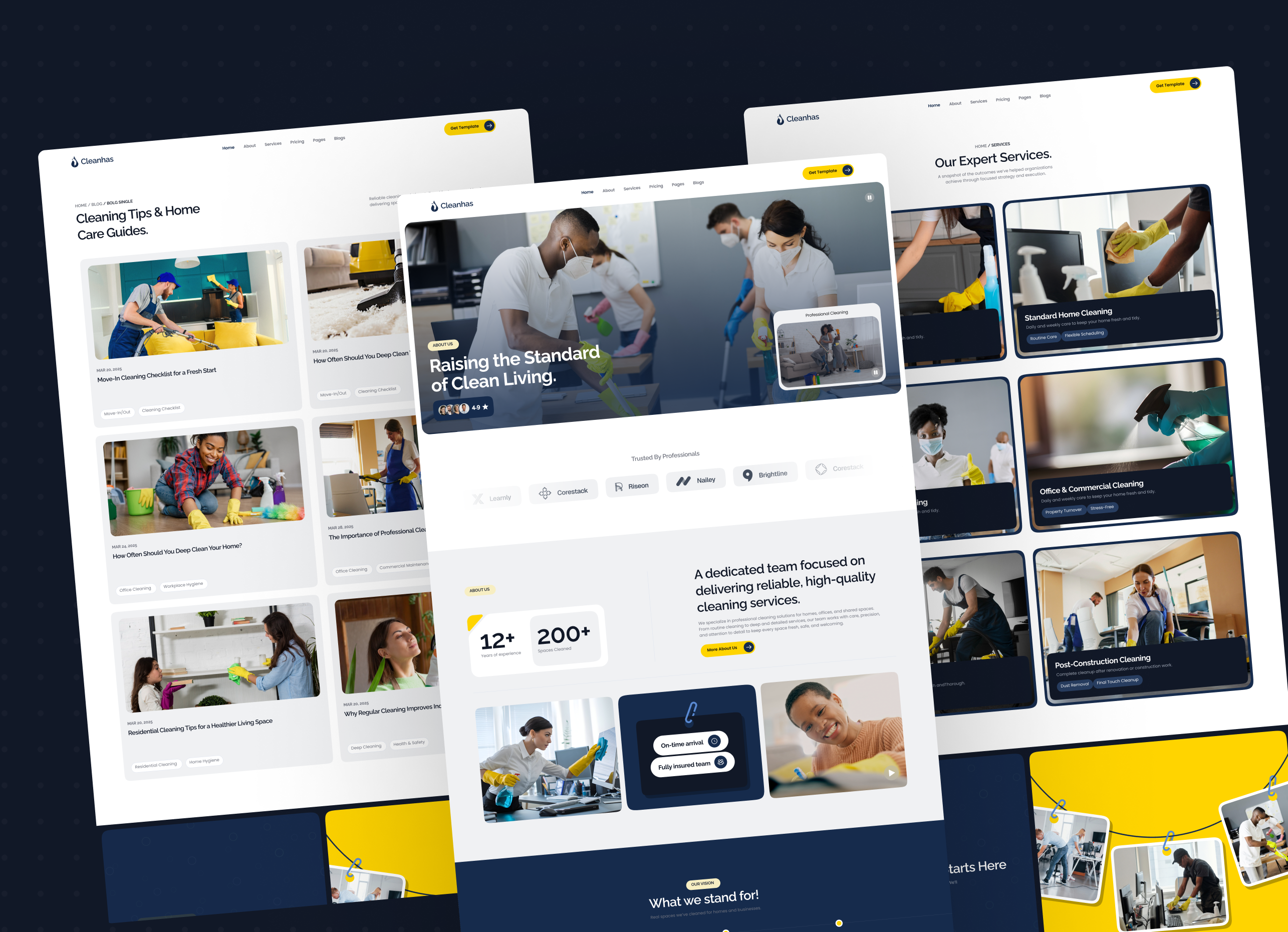 Cleanhas - Commercial Cleaning and Janitorial Services Webflow Template.