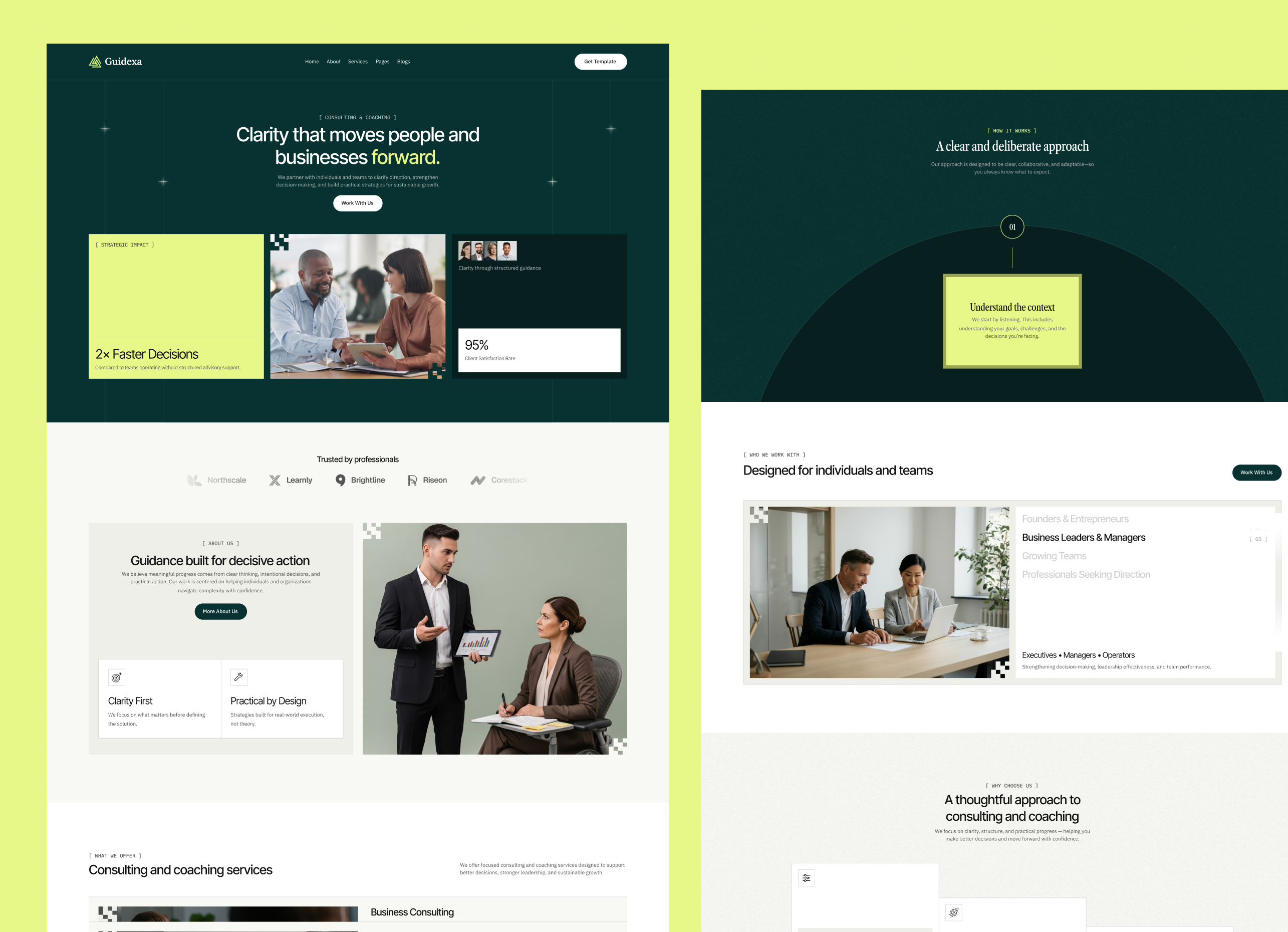 Guidexa - Consulting & Coaching Webflow Template.