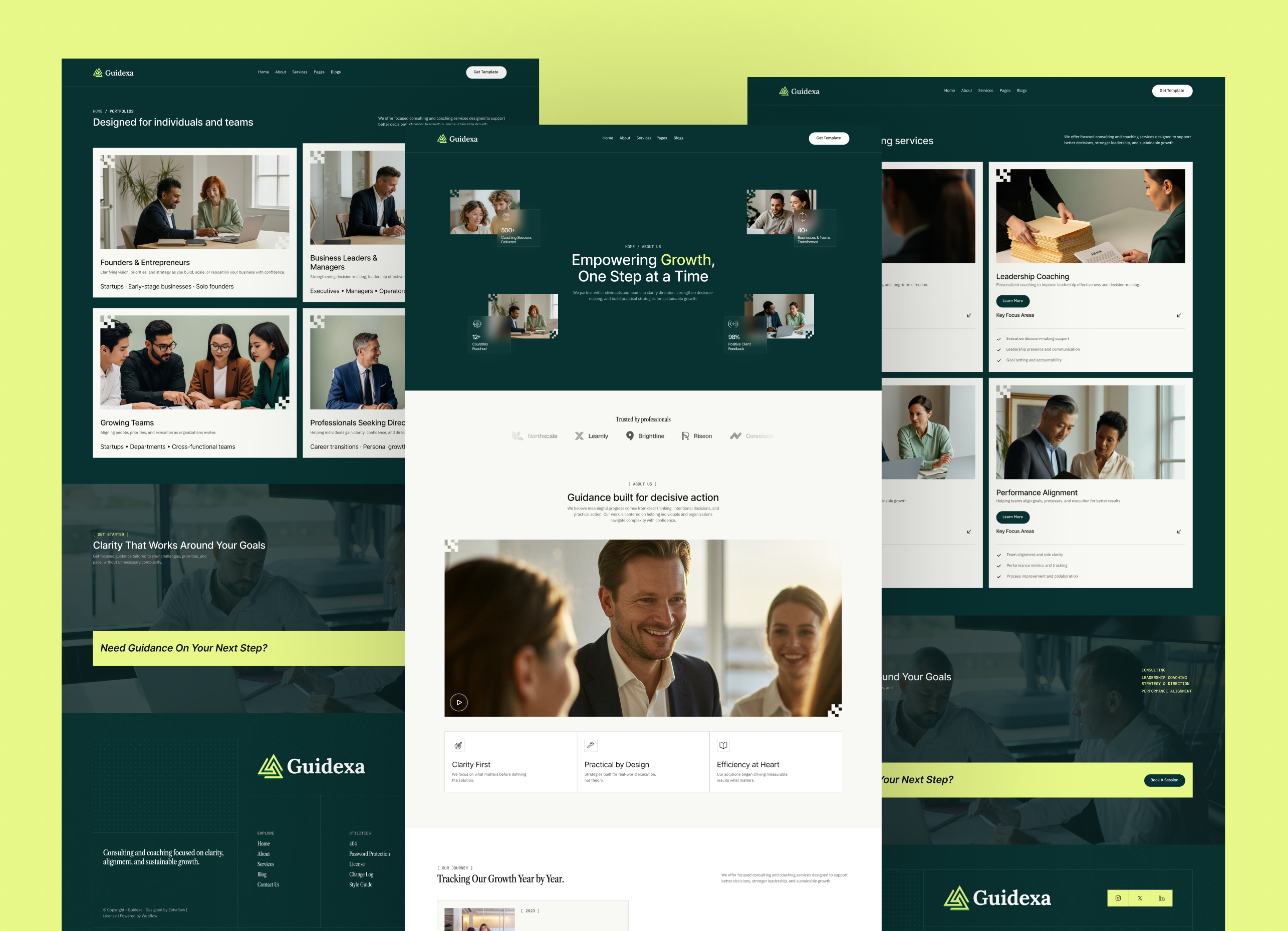 Guidexa - Consulting & Coaching Webflow Template.