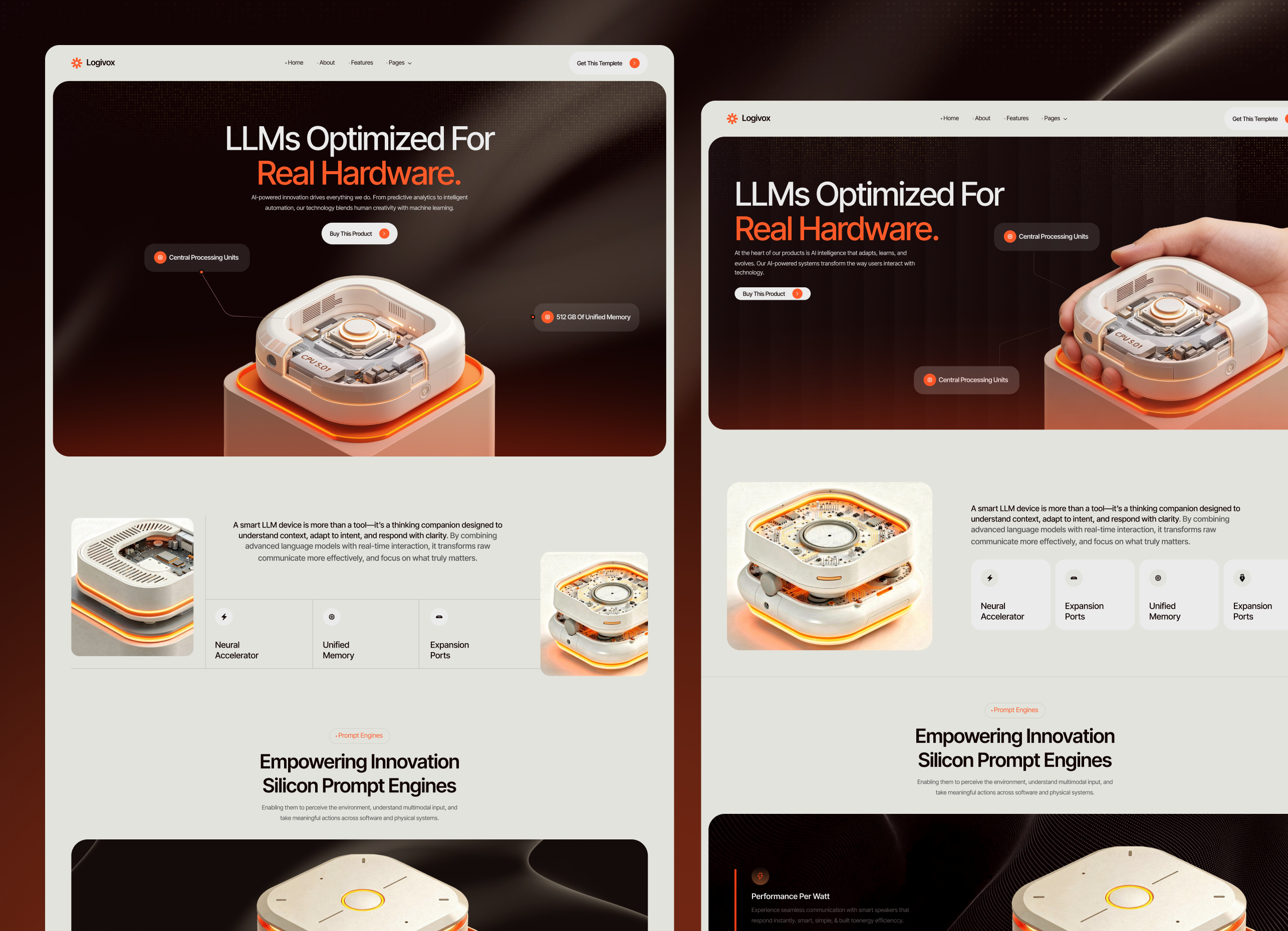 Logivox - LLM AI Webflow Template.